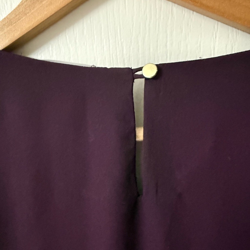 Calvin Klein Plum Ruffle Top L - Picture 4 of 4